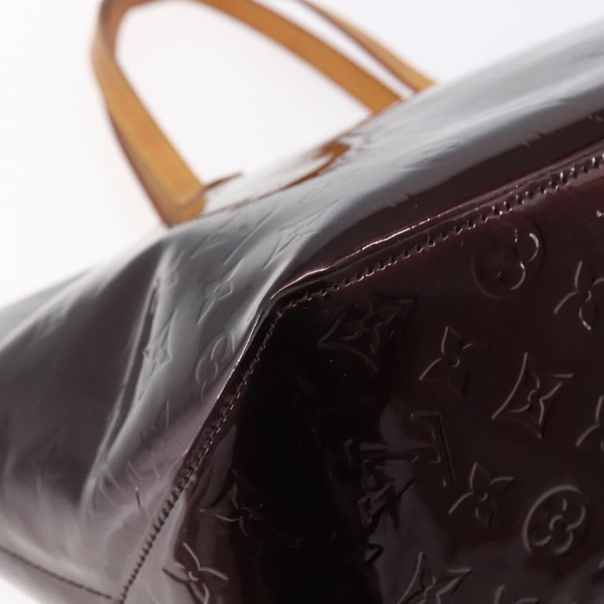Louis Vuitton Bellevue Handbag Monogram Vernis Purple Patent_Leather Tote Bag