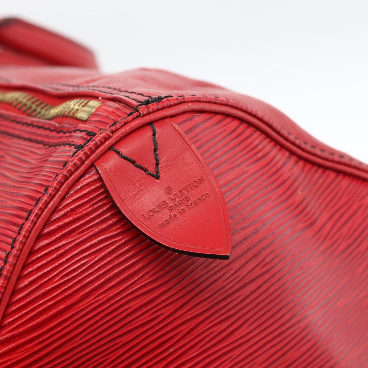 Louis Vuitton Keepall Bag Epi Leather Red Leather Travel Bag