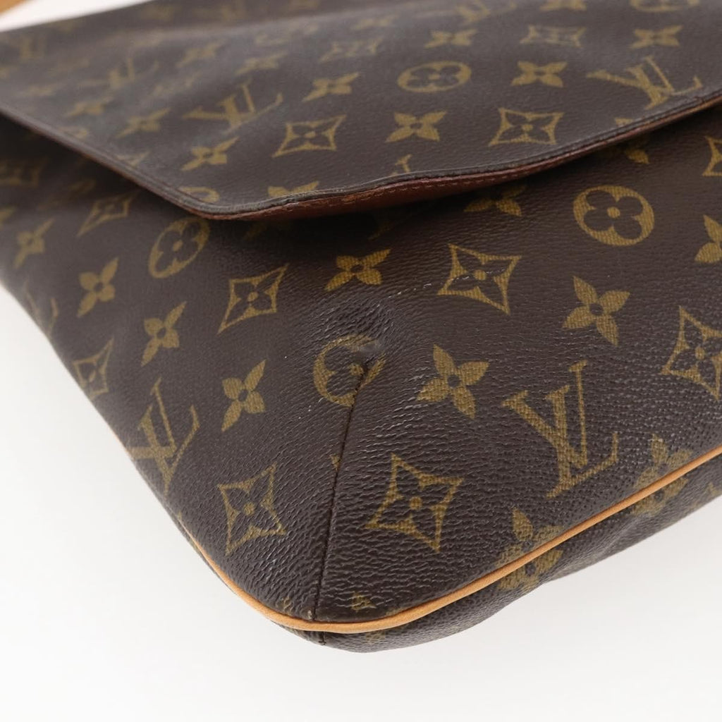 Louis Vuitton Musette Handbag Monogram Canvas Brown Canvas Shoulder Bag