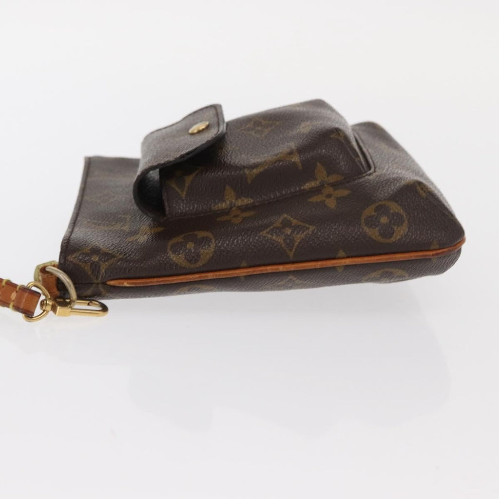 Louis Vuitton Partition Wristlet Clutch Monogram Canvas Brown Canvas Clutche & Pouche Bag