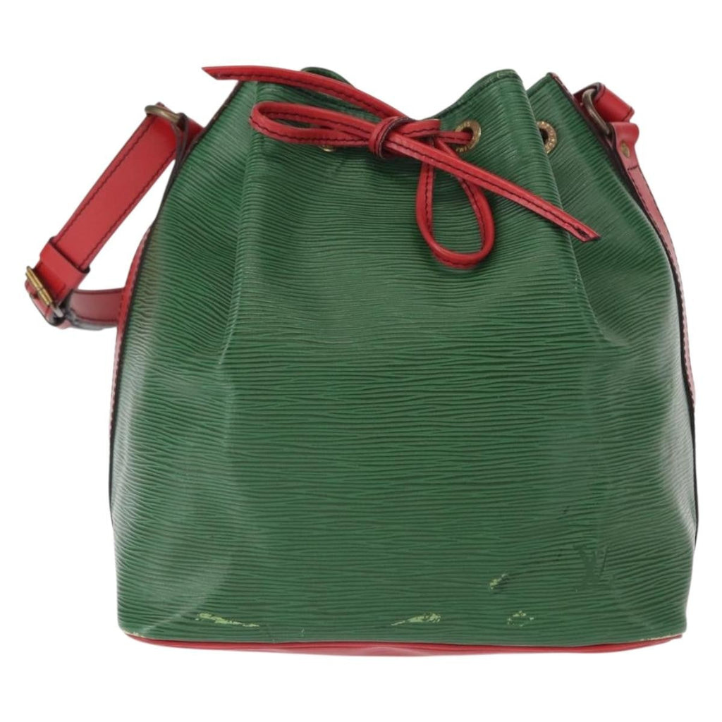 Louis Vuitton Bicolor Petit Noe Handbag Epi Leather Green Leather Shoulder Bag
