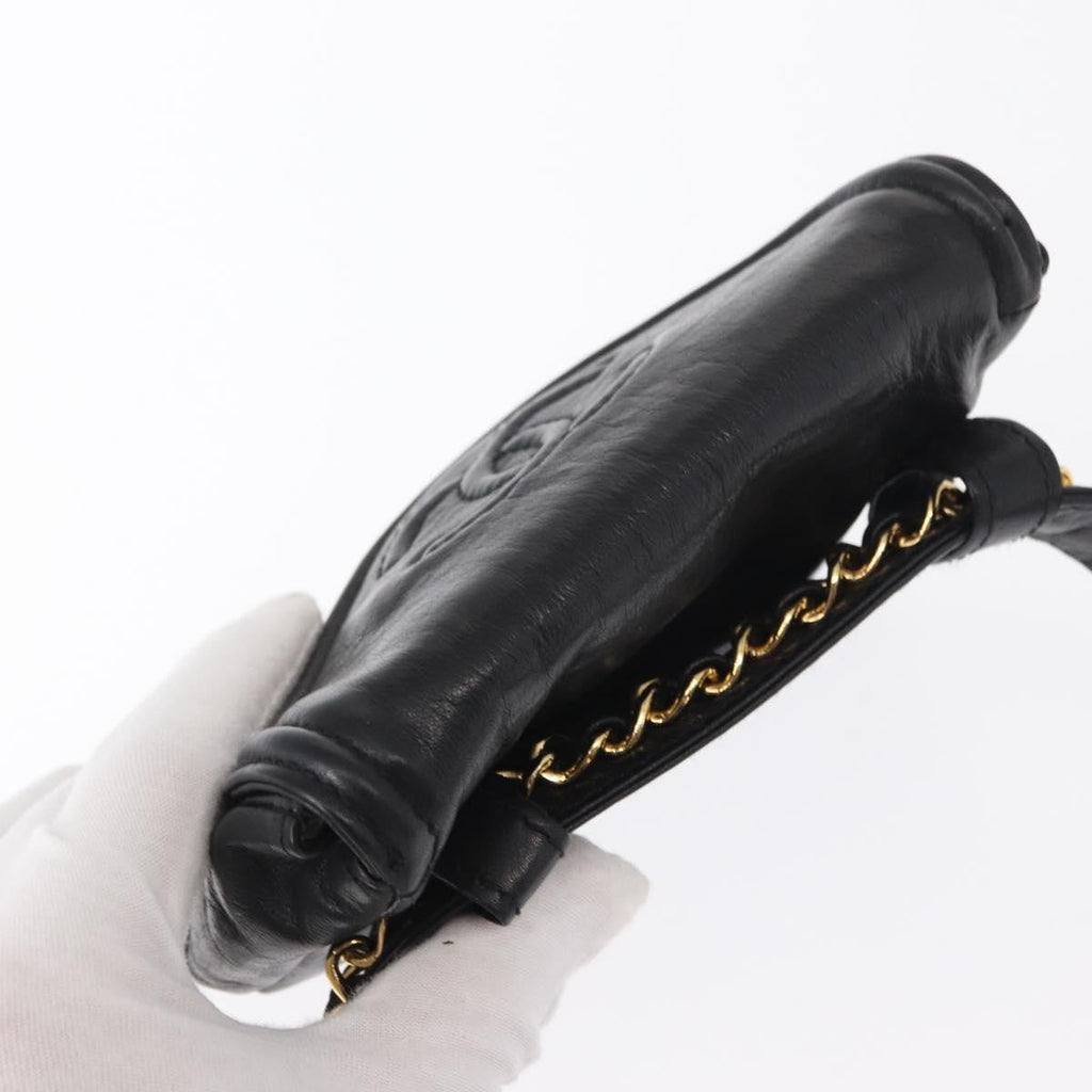 Chanel Chain Envelope Belt Bag Quilted Calfskin Black Leather Clutche & Pouche Bag