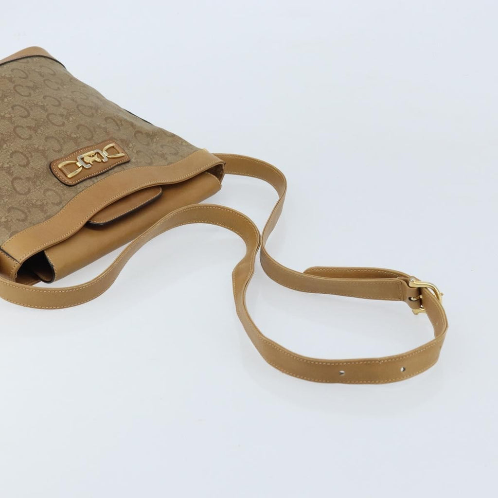 Celine C Sulky Shoulder Bag Canvas And Leather Beige Canvas Shoulder Bag Bag