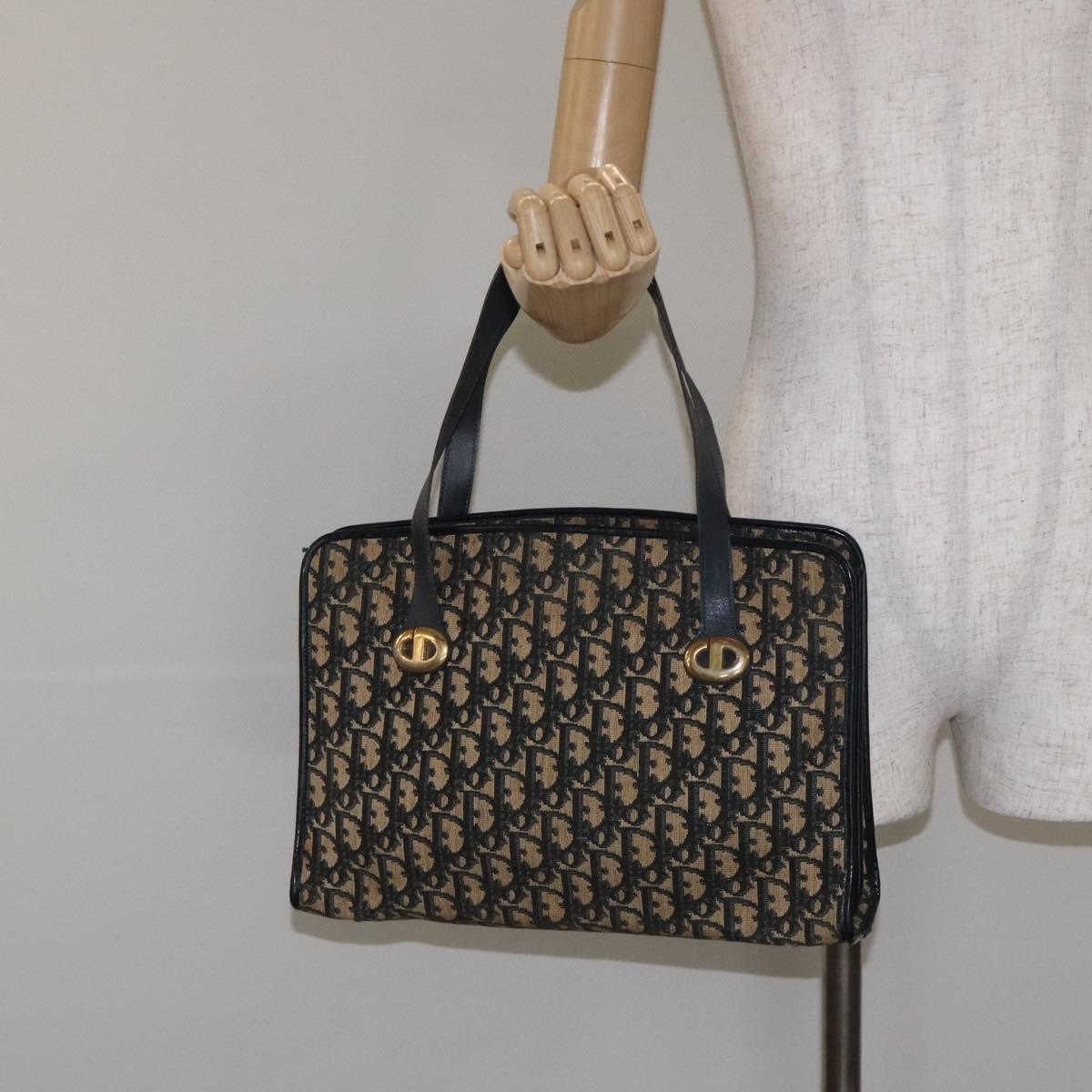 Christian Dior Trotter Shoulder Bag Canvas Navy Canvas Shoulder Bag Bag (Pre-Owned)