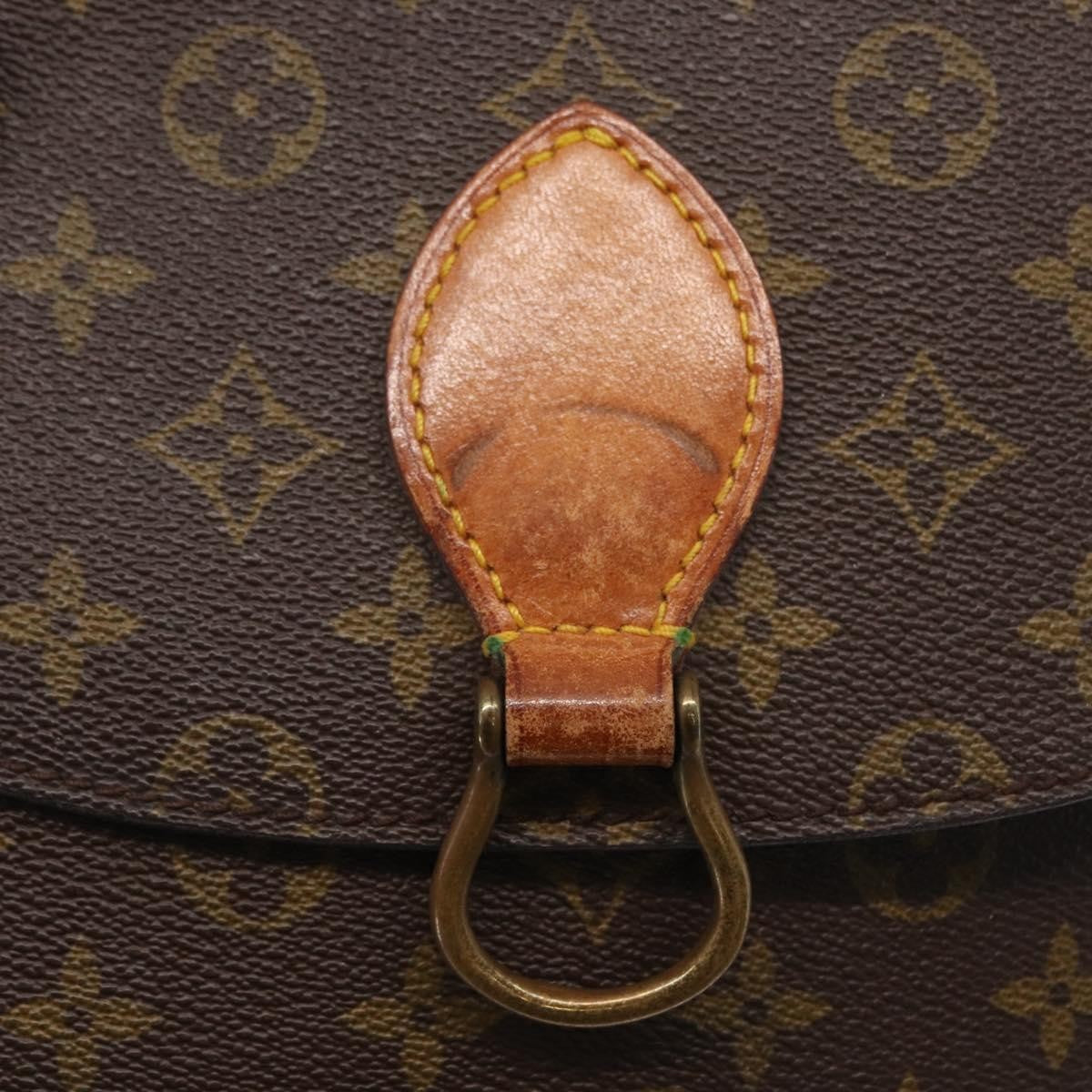 Louis Vuitton Saint Cloud Handbag Monogram Canvas Brown Canvas Shoulder Bag