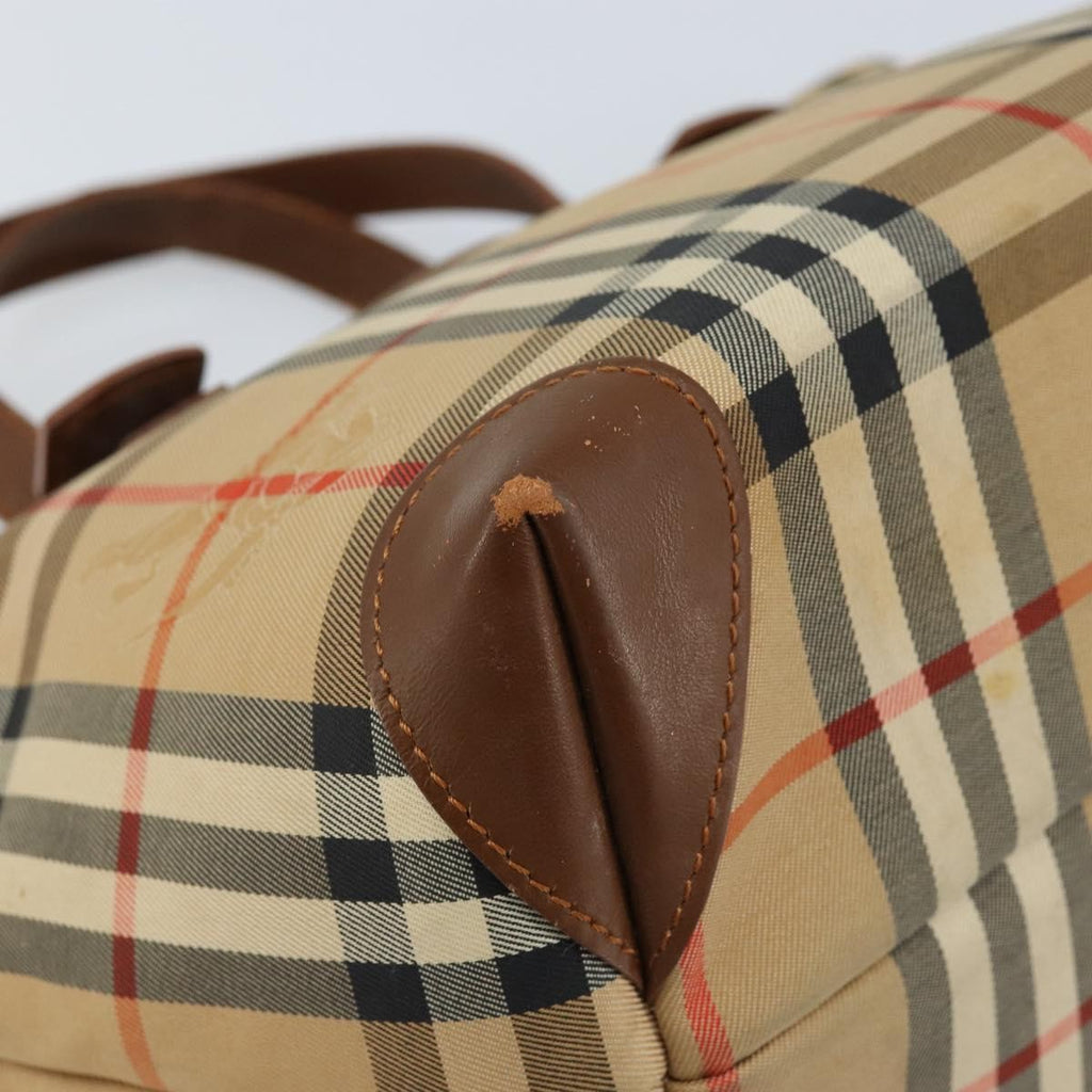 Burberry Nova Check Tote Canvas Check Pattern Beige Canvas Tote Bag