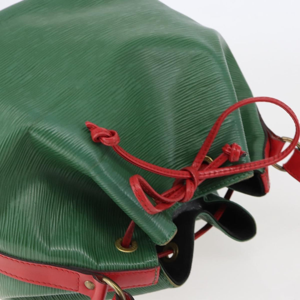 Louis Vuitton Bicolor Petit Noe Handbag Epi Leather Green Leather Bag