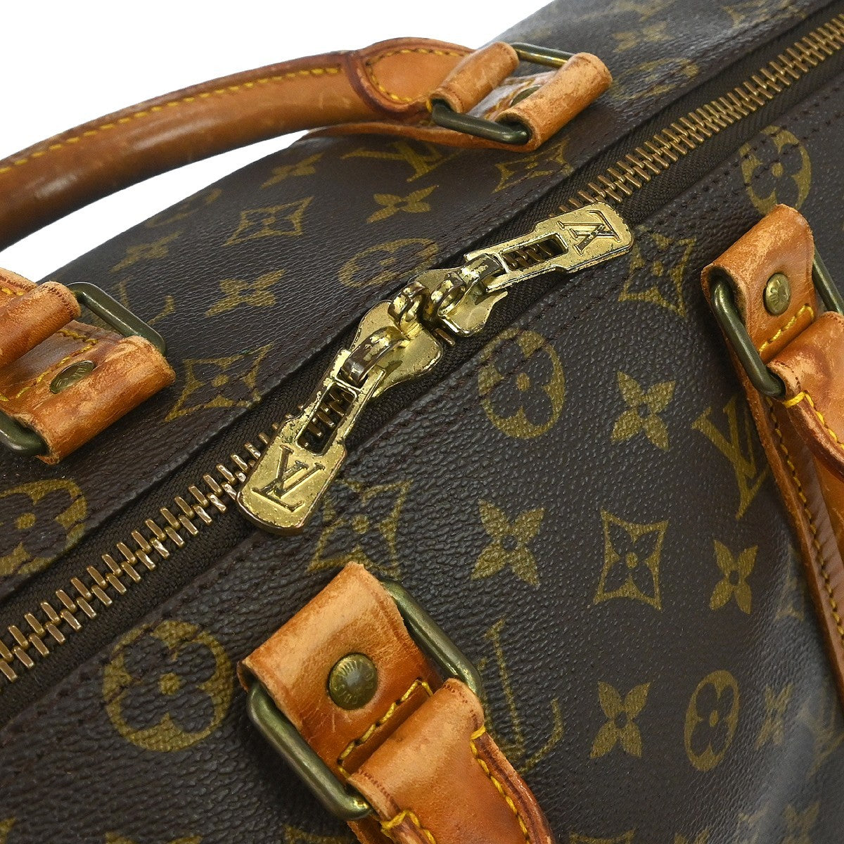 Louis Vuitton Keepall Bag Monogram Canvas Brown Canvas Travel Bag