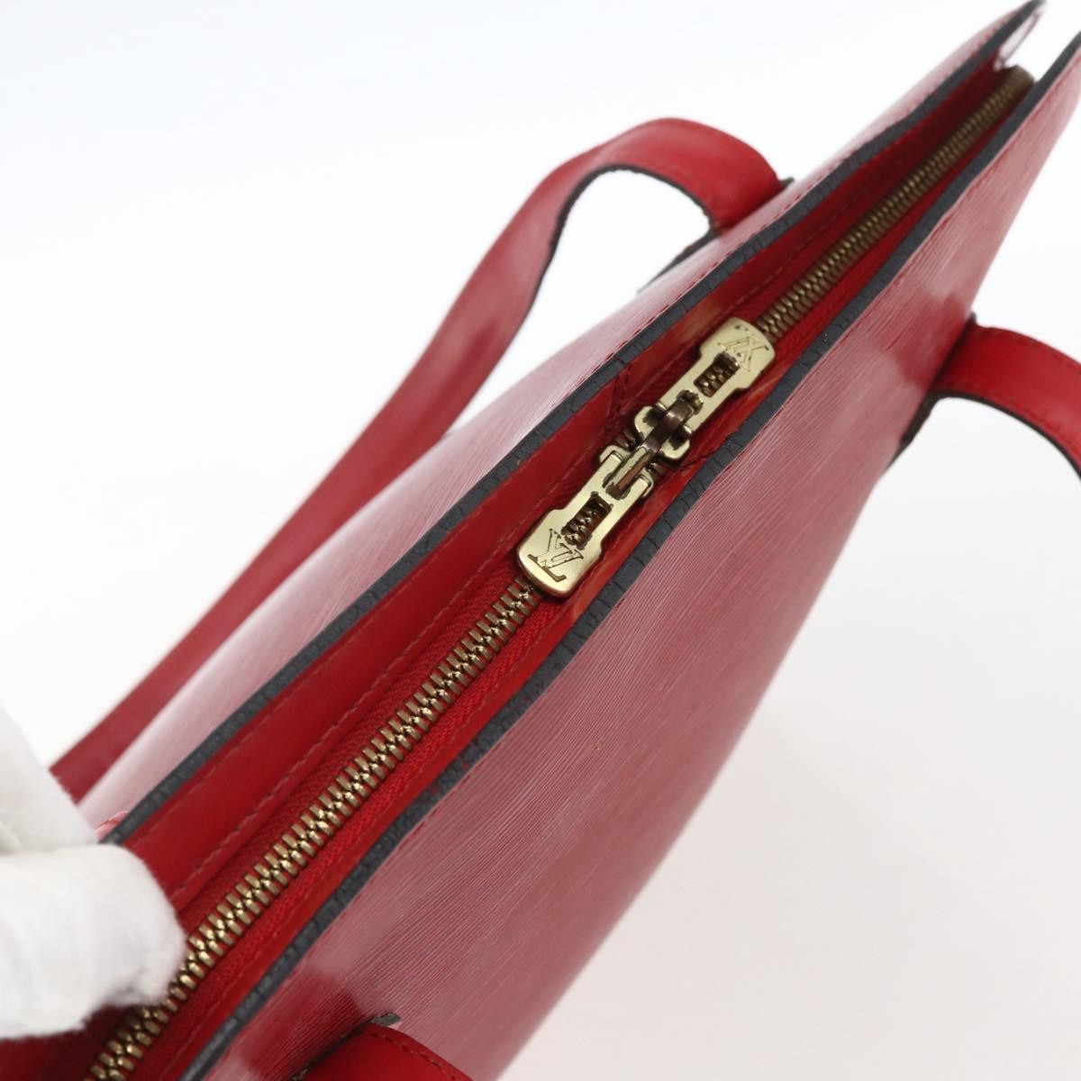 Louis Vuitton Lussac Handbag Epi Leather Red Leather Shoulder Bag