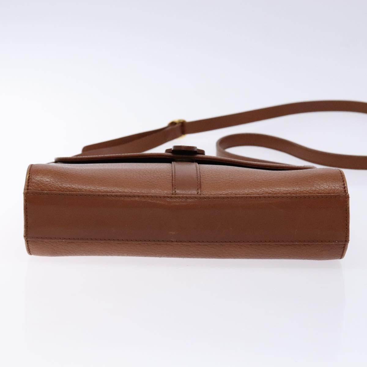 Burberry Flap Shoulder Bag Leather Brown Leather Shoulder Bag