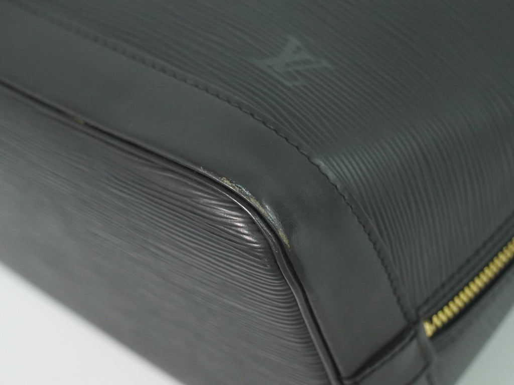 Louis Vuitton Alma Handbag Epi Leather Black Leather Handbag