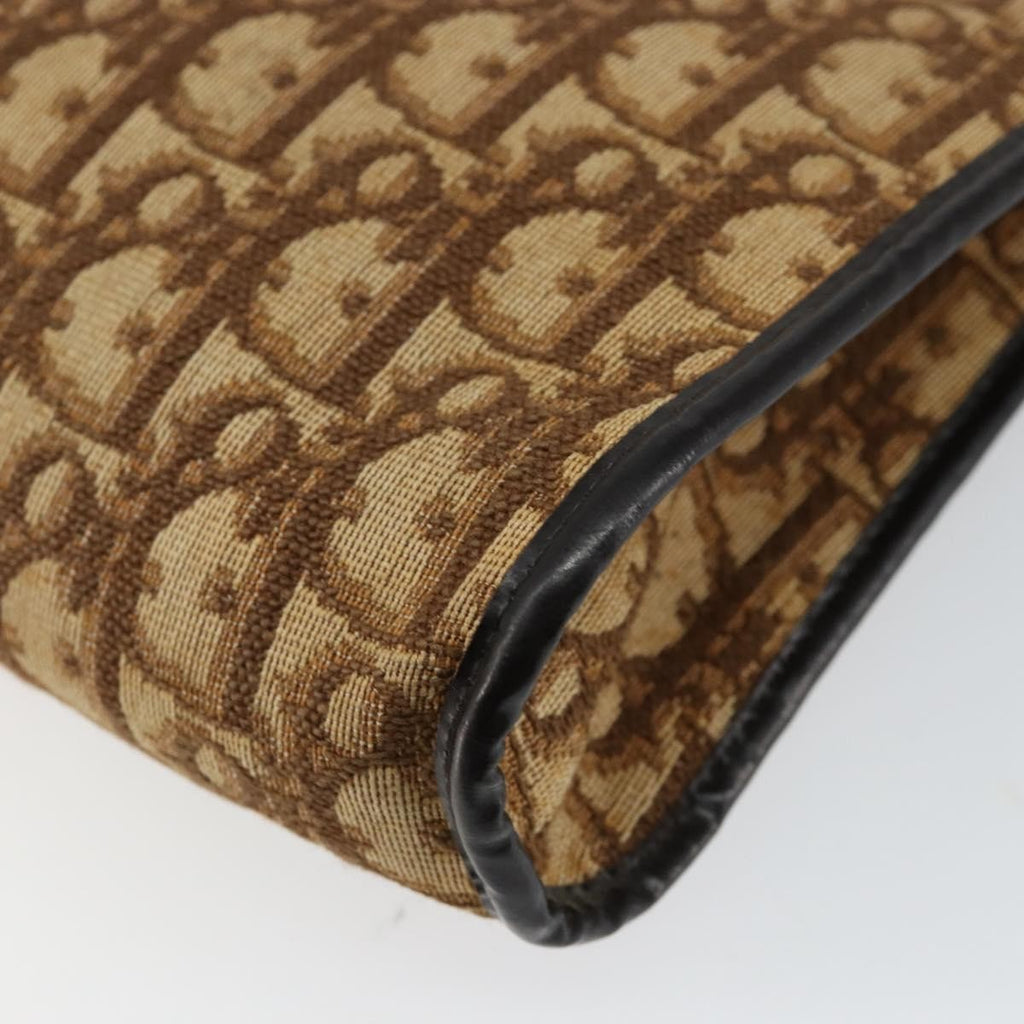 Christian Dior Vintage Trotter Shoulder Bag Canvas Brown Canvas Shoulder Bag Bag (Pre-Owned)
