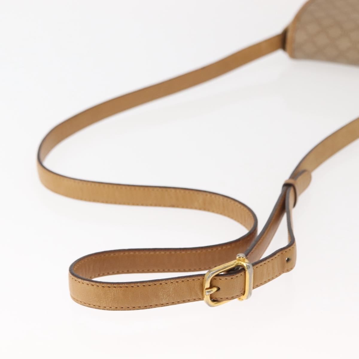Celine Vintage Macadam Shoulder Bag Canvas And Leather Beige Canvas Shoulder Bag Bag