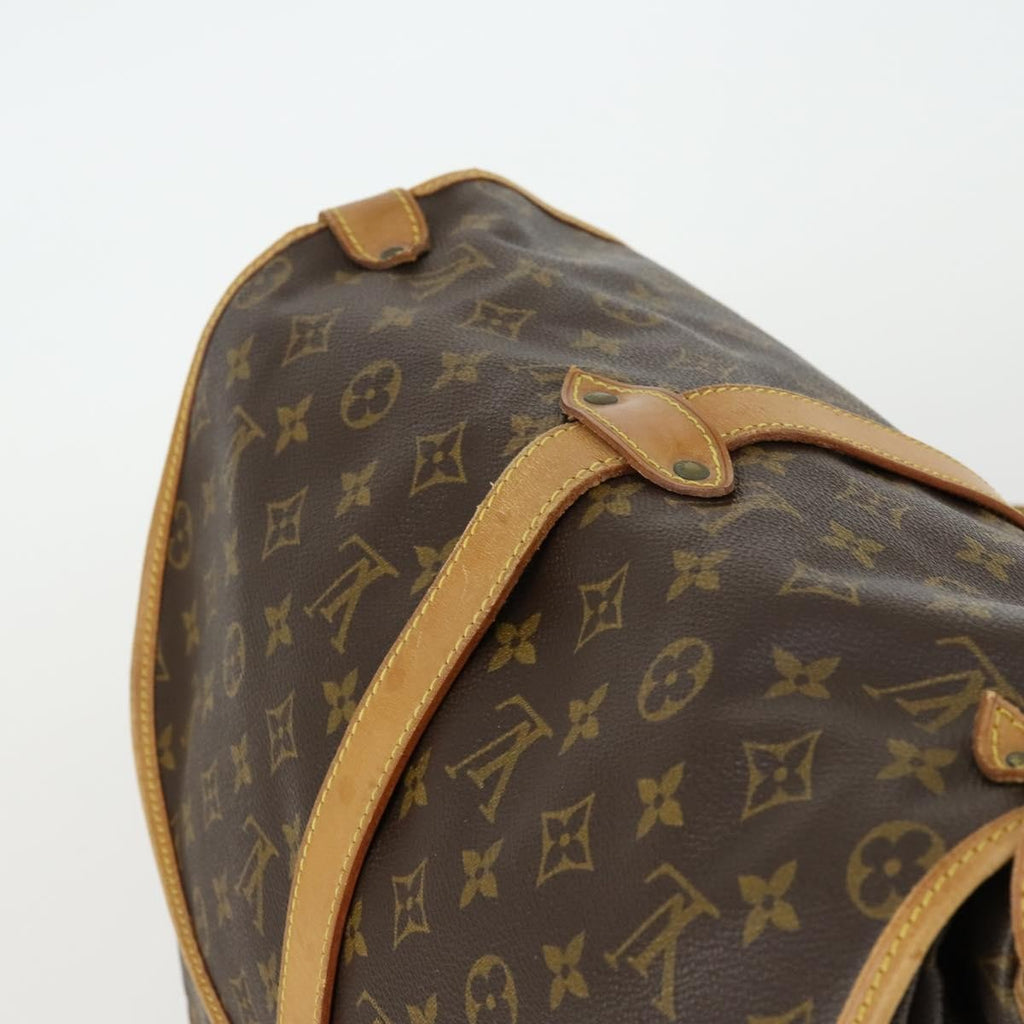Louis Vuitton Saumur Handbag Monogram Canvas Brown Canvas Shoulder Bag