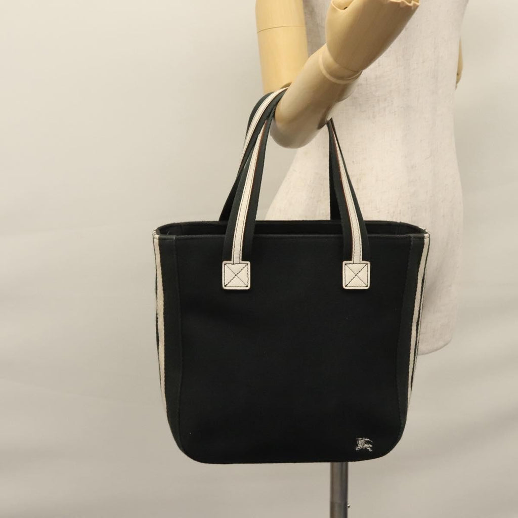 Burberry Blue Label Tote Bag Canvas Black Canvas Tote Bag