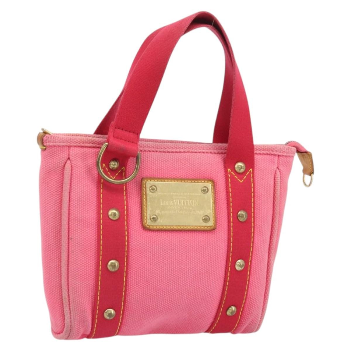 Louis Vuitton Antigua Tote Canvas Pink Canvas Handbag