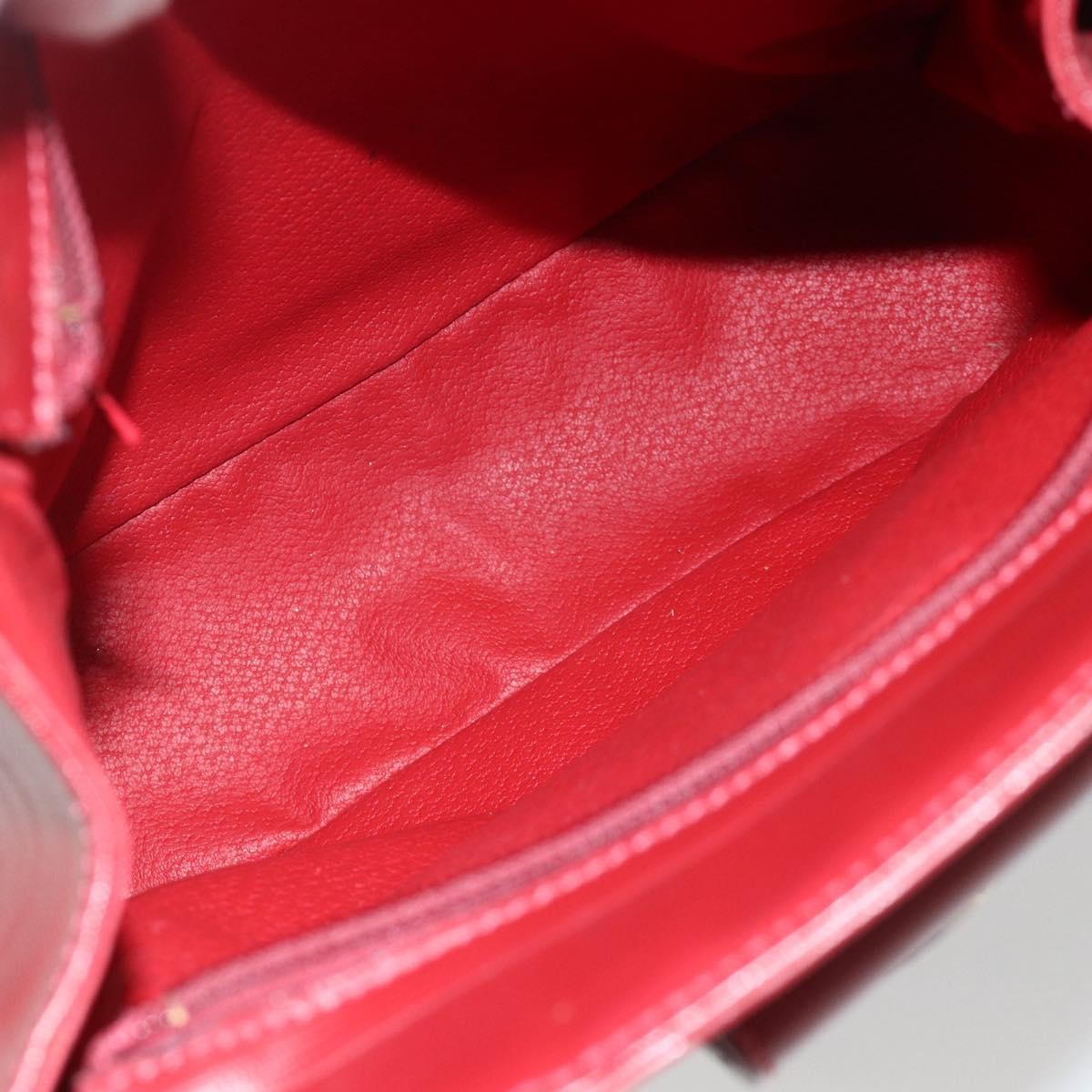Celine Circle Logo Leather Burgundy Leather Tote Bag Bag
