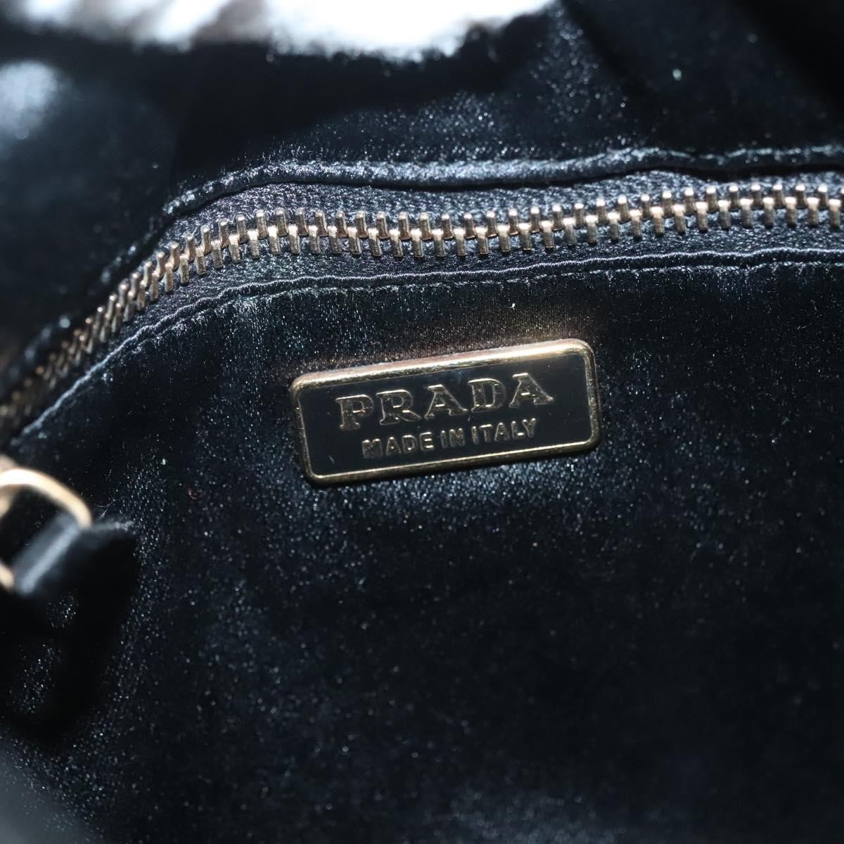 Prada Bow Shoulder Bag Vernice Saffiano Leather Black Leather Bag