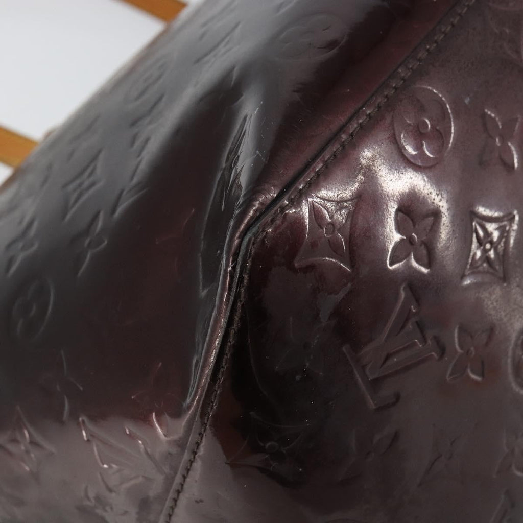 Louis Vuitton Bellevue Handbag Monogram Vernis Purple Patent_Leather Tote Bag