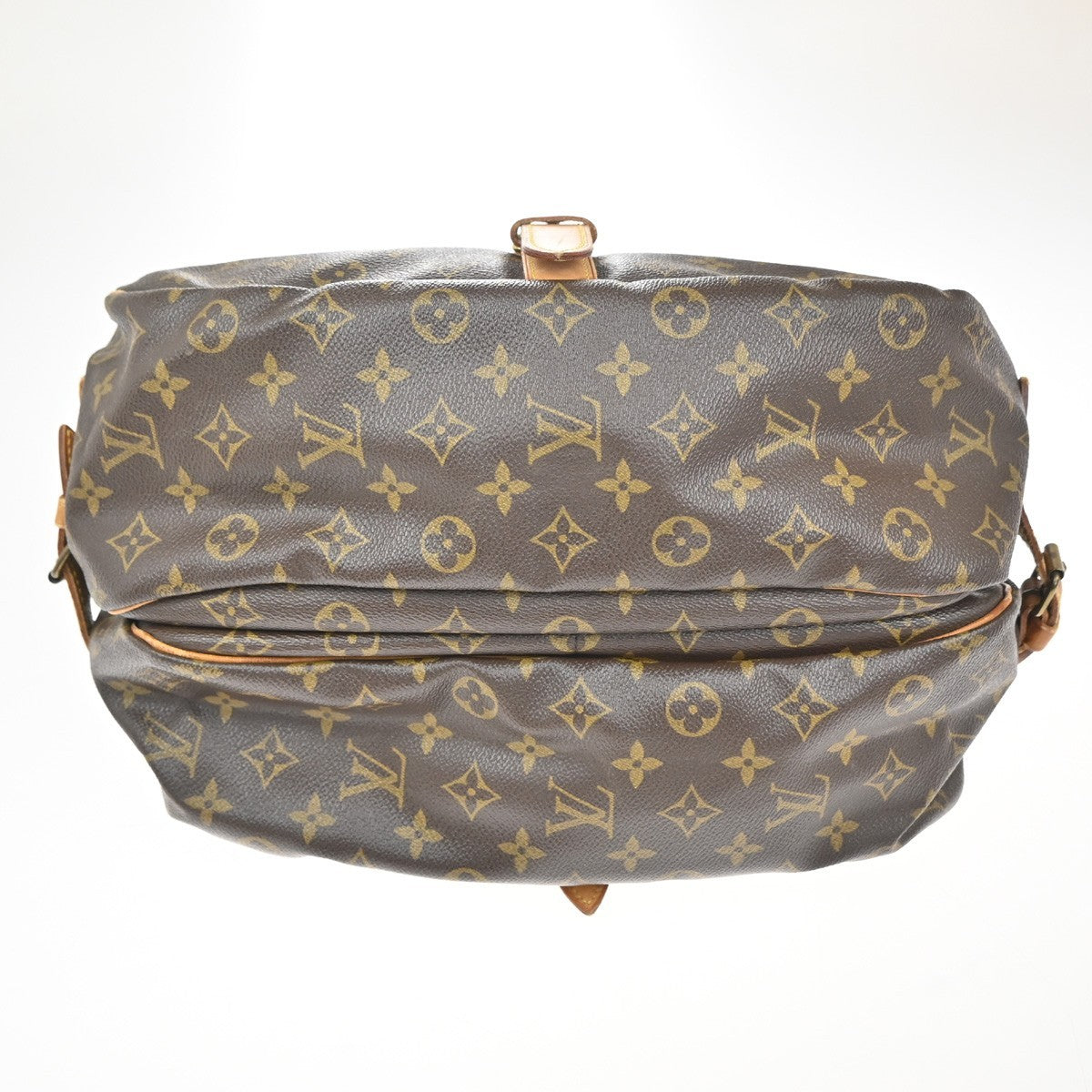 Louis Vuitton Saumur Handbag Monogram Canvas Brown Canvas Shoulder Bag