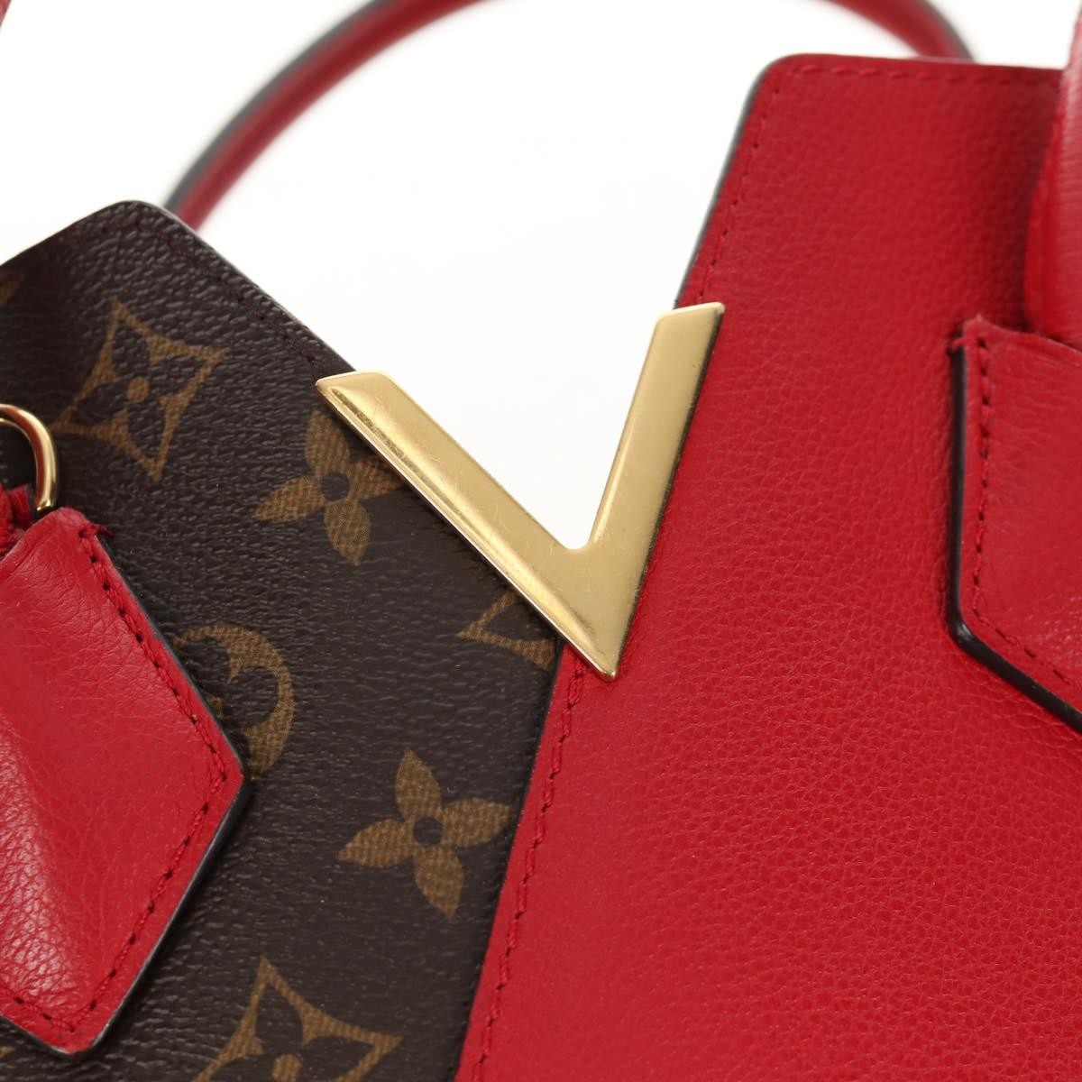 Louis Vuitton Kimono Handbag Monogram Canvas And Leather Red Canvas Handbag