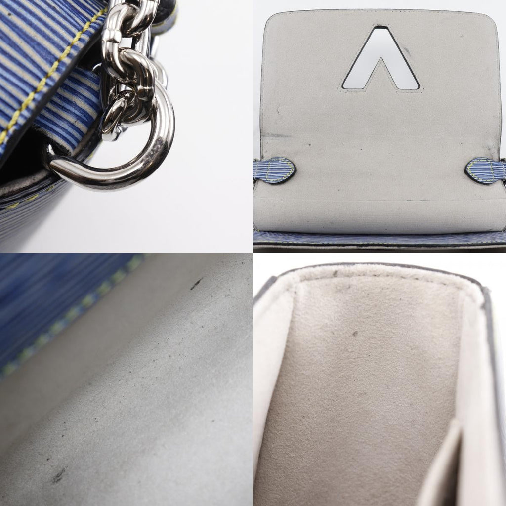 Louis Vuitton Twist Handbag Epi Leather Blue Leather Shoulder Bag