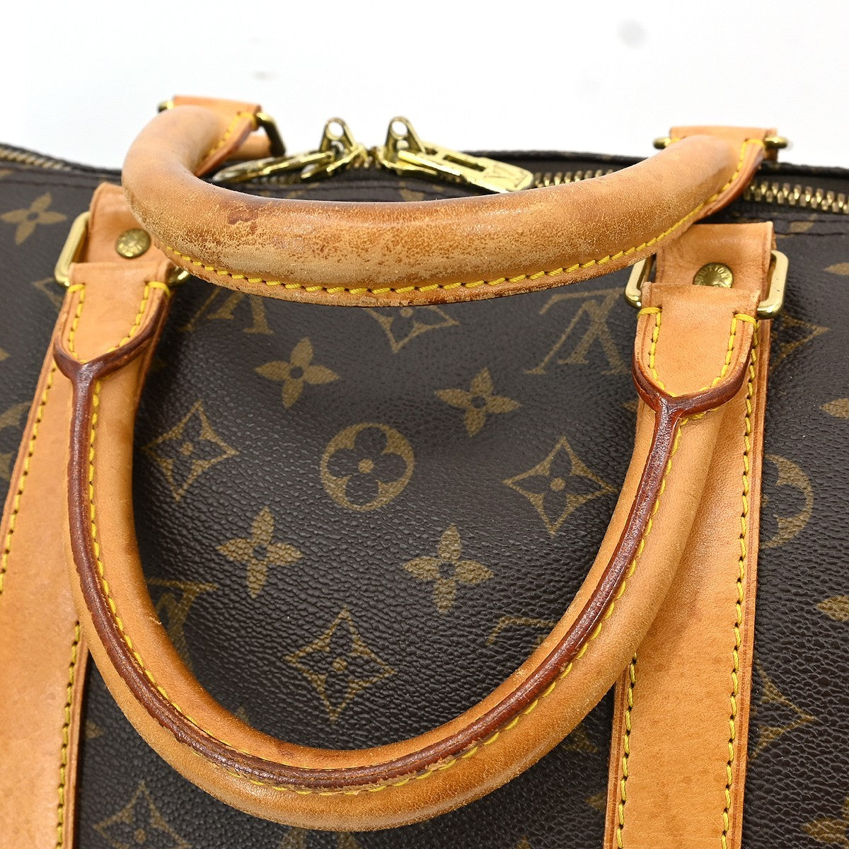 Louis Vuitton Keepall Bandouliere Bag Monogram Canvas Brown Canvas Travel Bag