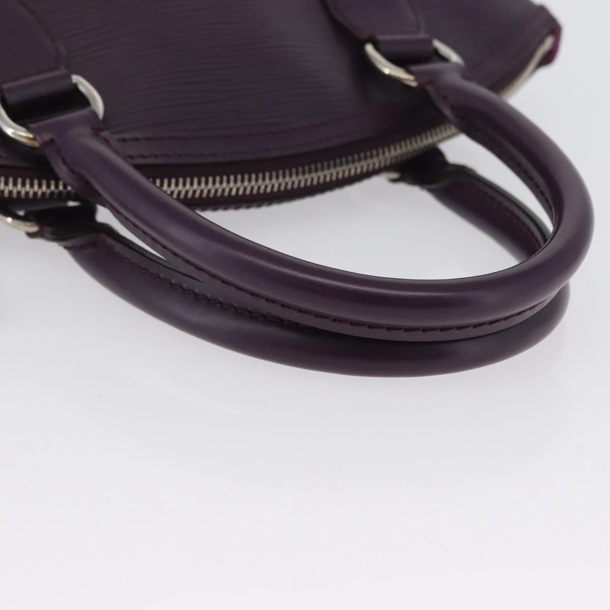 Louis Vuitton Lockit Handbag Epi Leather Purple Leather Handbag