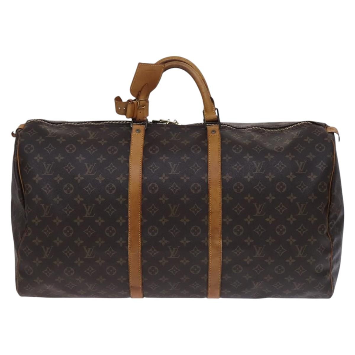 Louis Vuitton Keepall Bag Monogram Canvas Brown Canvas Travel Bag
