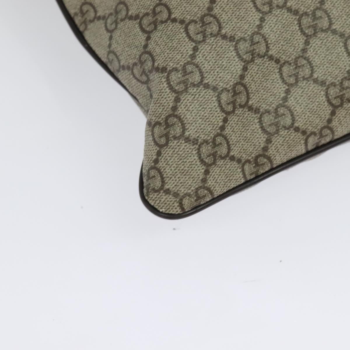 Gucci Zip Top Messenger Bag Gg Coated Canvas Beige Canvas Shoulder Bag Bag (Pre-Owned)