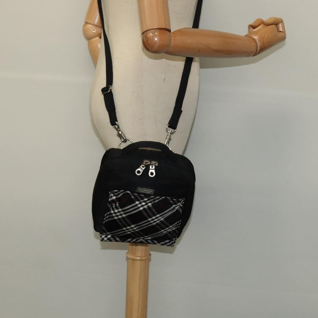 Burberry Nova Check Black Label Nylon Black Nylon Shoulder Bag