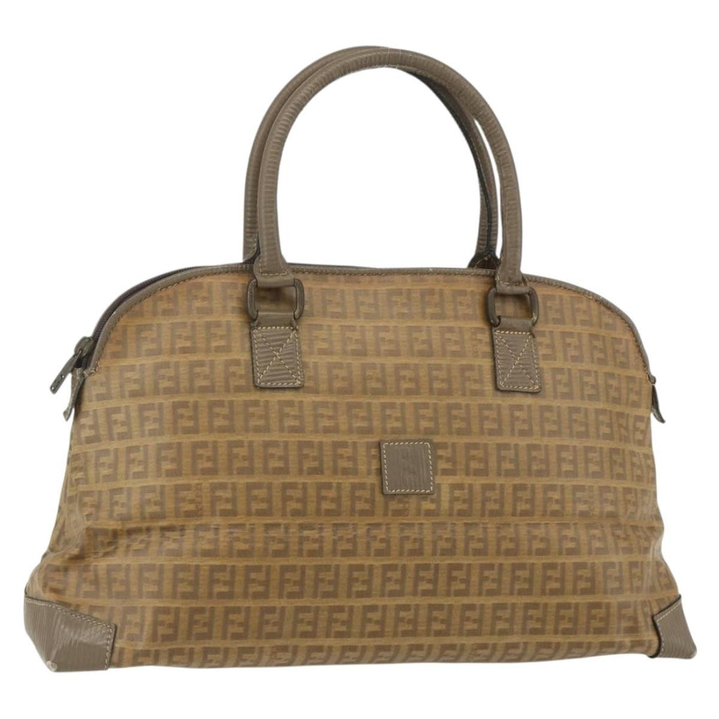 Fendi Zucchino Canvas Brown Canvas Handbag