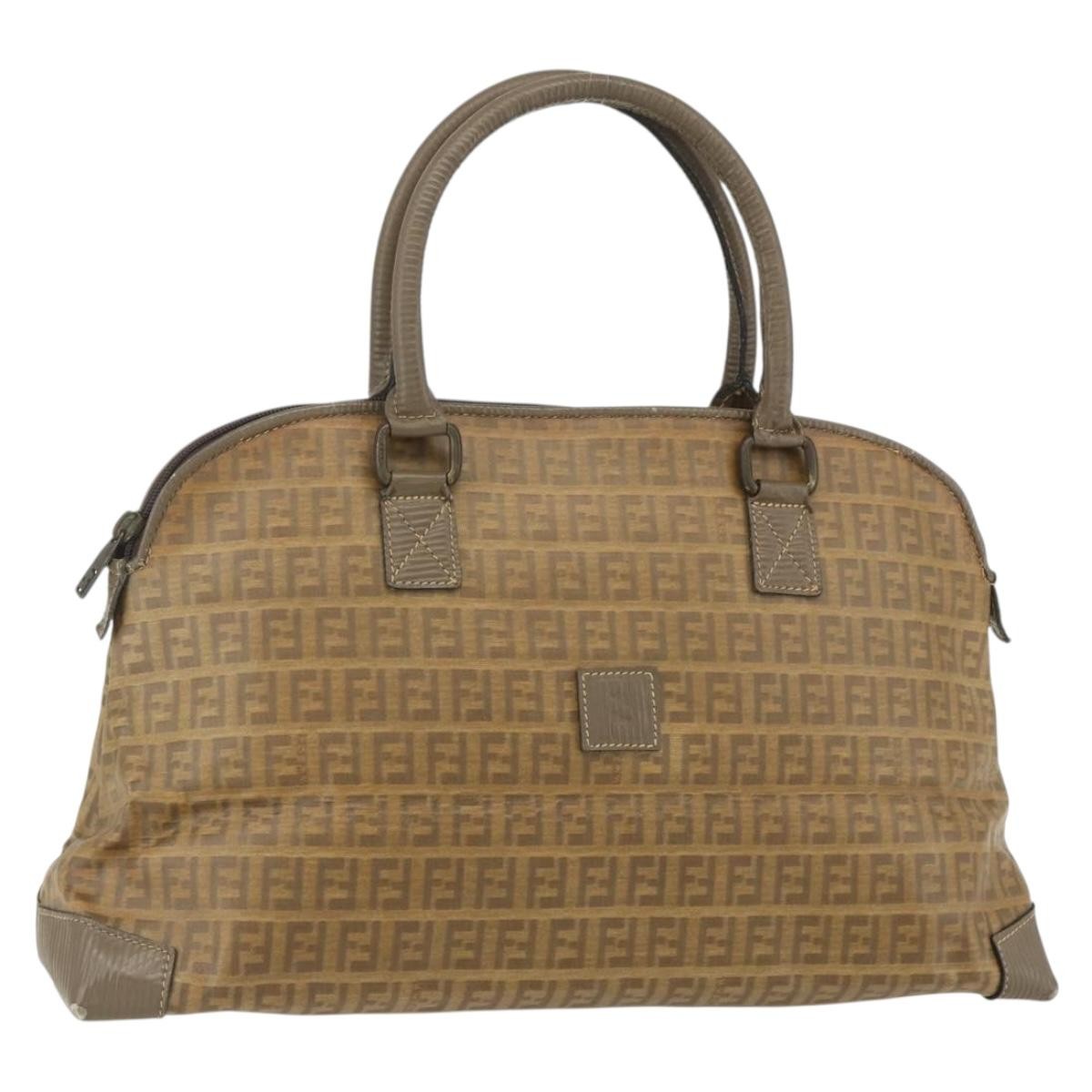 Fendi Zucchino Canvas Brown Canvas Handbag