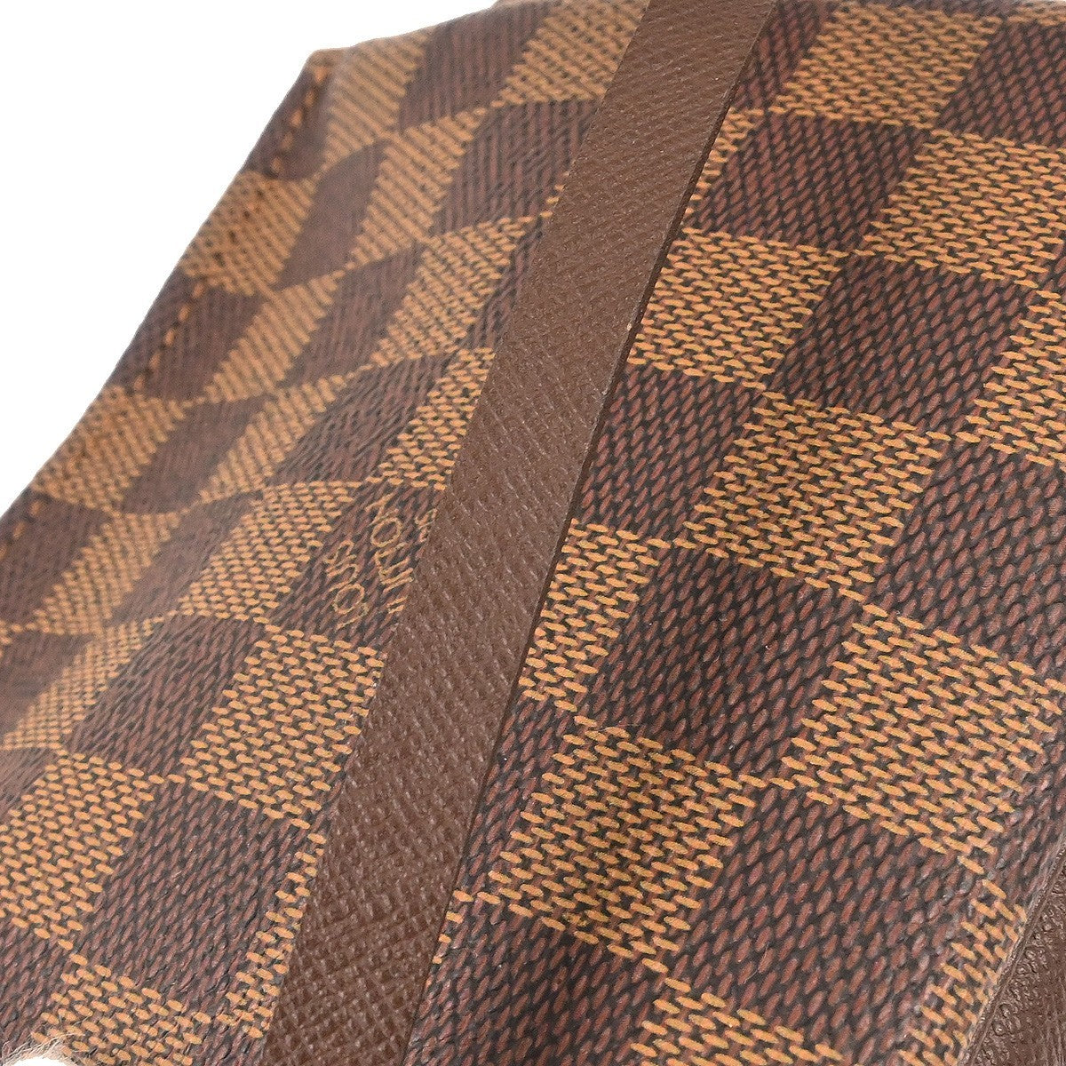 Louis Vuitton Trousse Make Up Bag Damier Brown Canvas Shoulder Bag