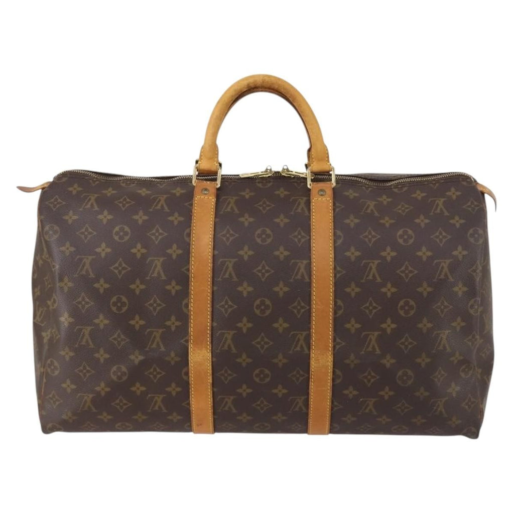 Louis Vuitton Keepall Bag Monogram Canvas Brown Canvas Travel Bag