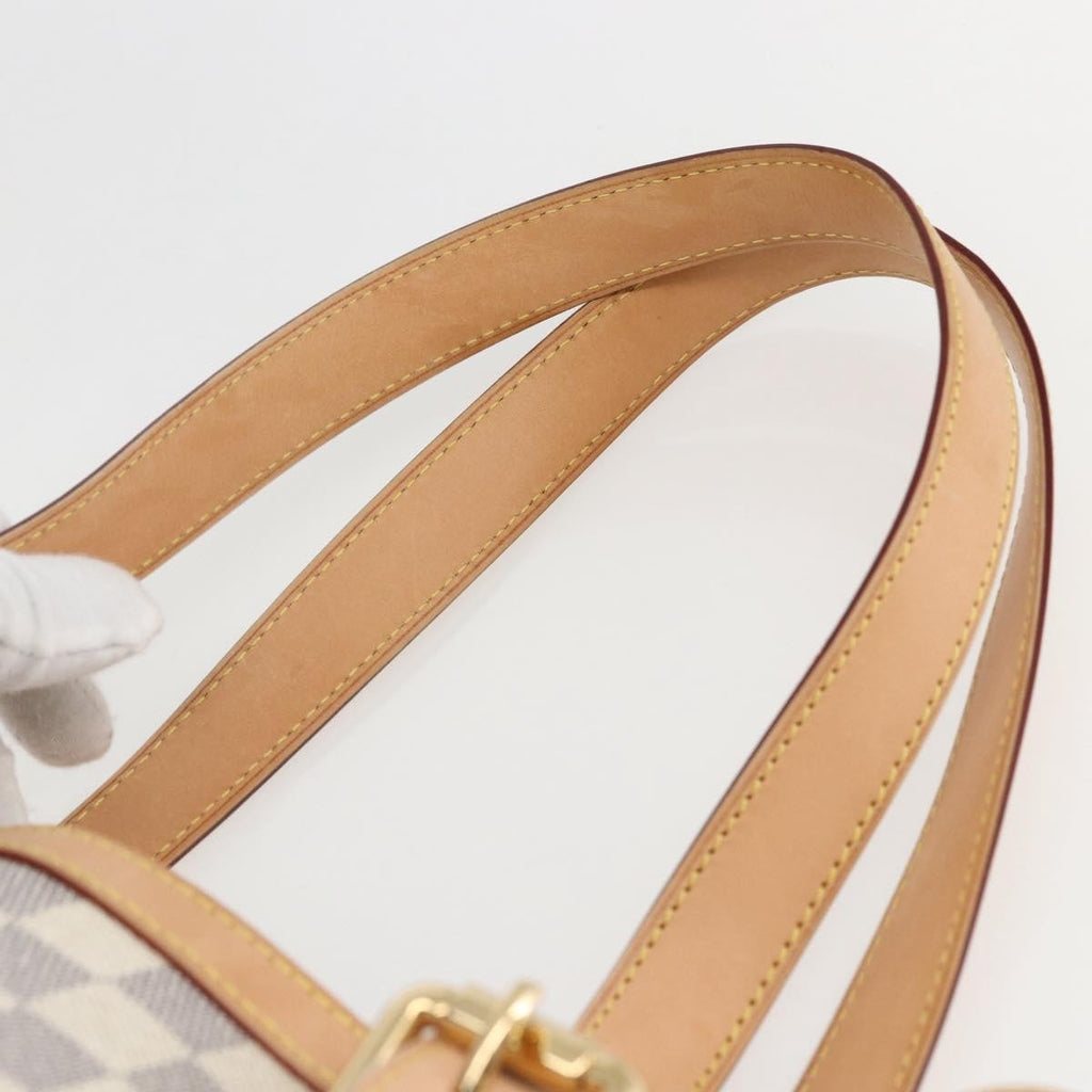 Louis Vuitton Hampstead Handbag Damier White Canvas Tote Bag