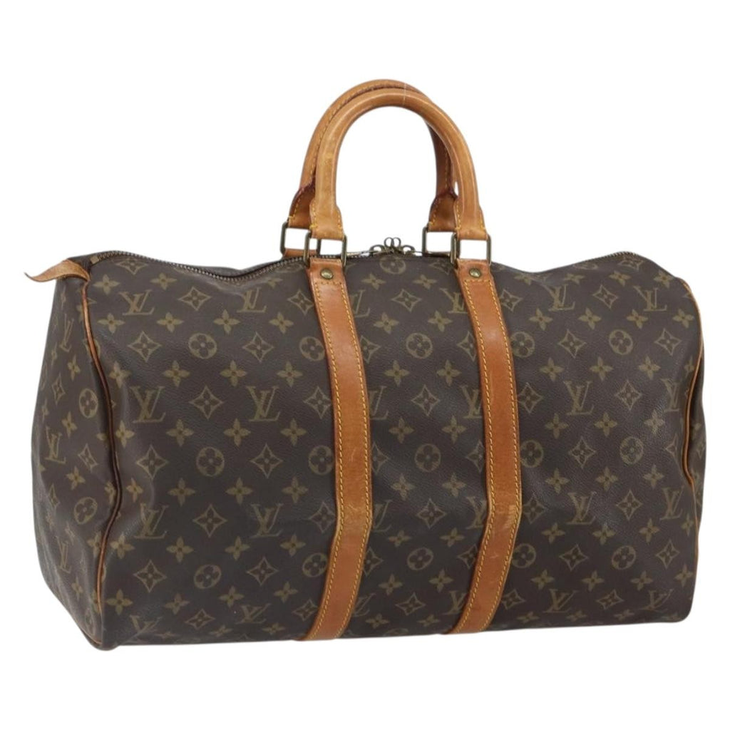 Louis Vuitton Keepall Bag Monogram Canvas Brown Canvas Travel Bag