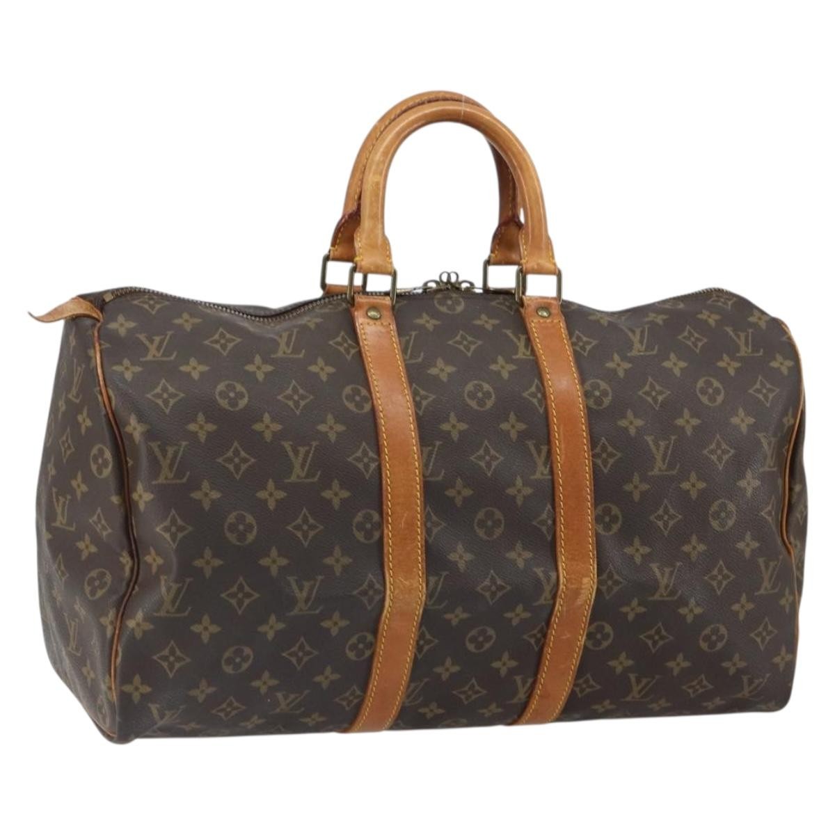 Louis Vuitton Keepall Bag Monogram Canvas Brown Canvas Travel Bag