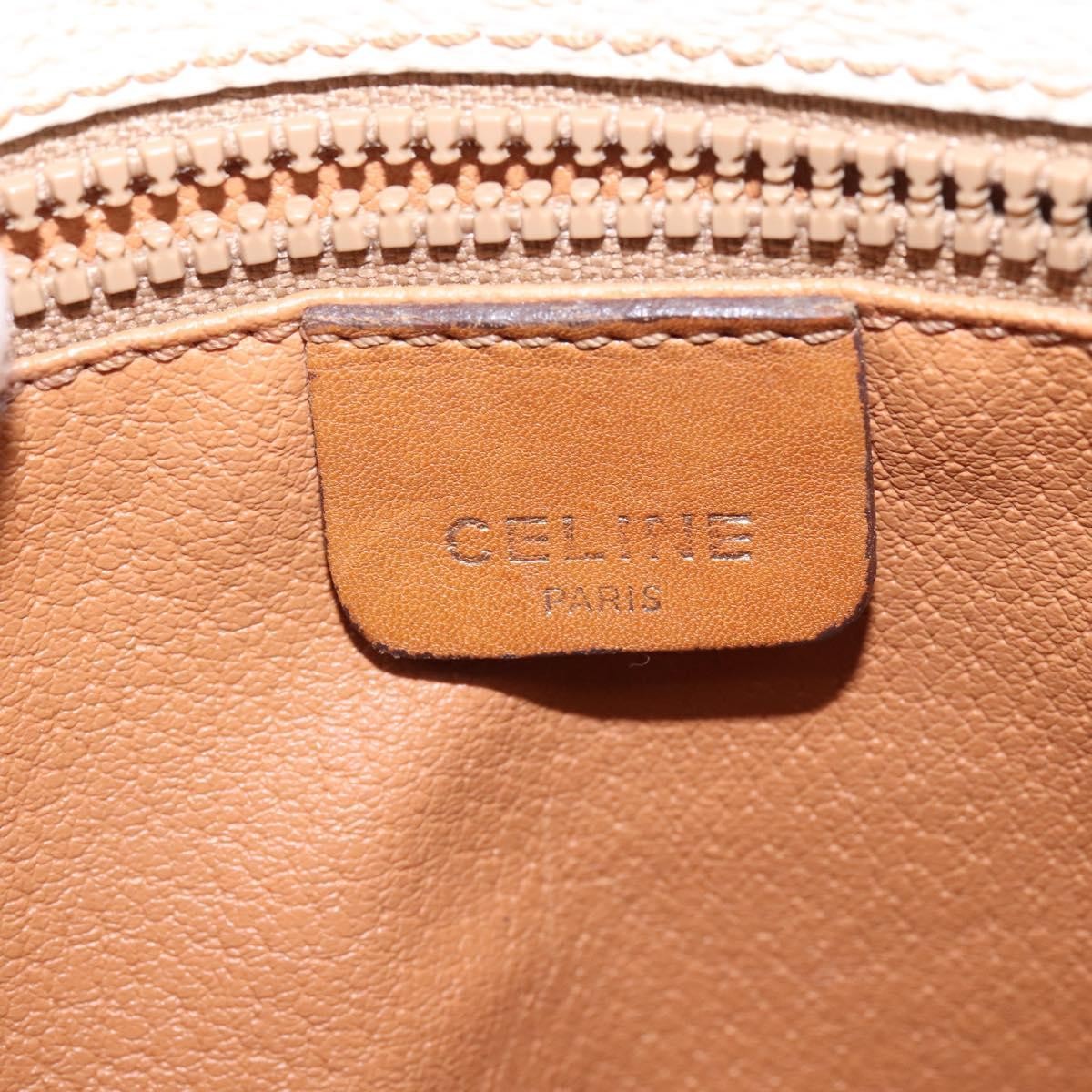 Celine Vintage Macadam Shoulder Bag Canvas And Leather Ecru Canvas Shoulder Bag Bag