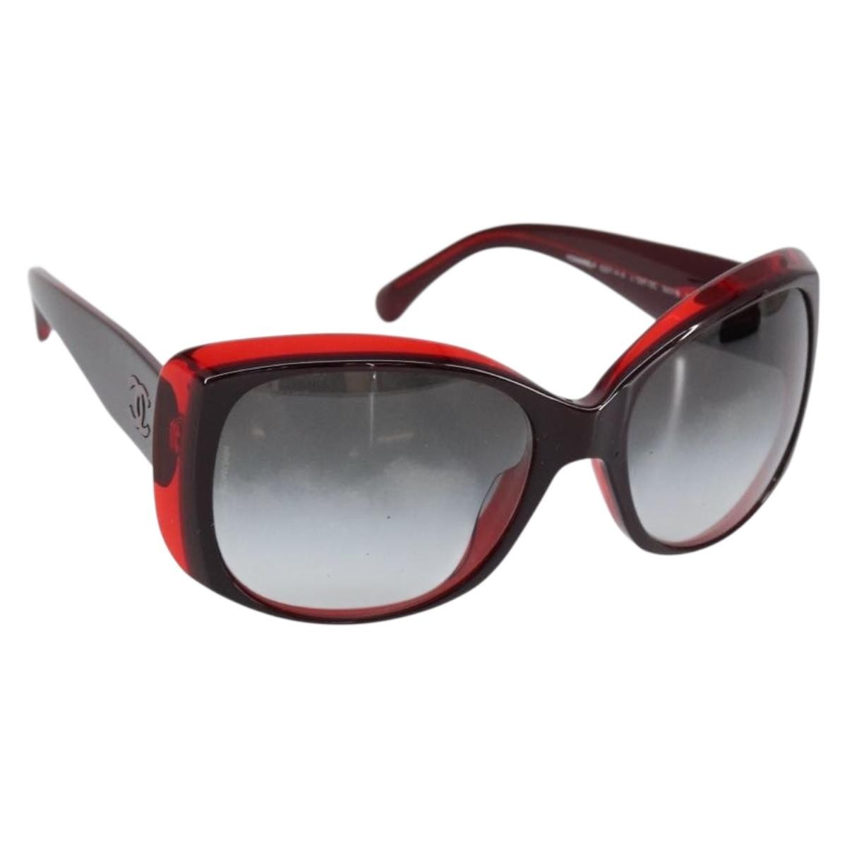 Chanel Logo Cc Sunglasses Plastic Red Plastic Sunglasse Accessory