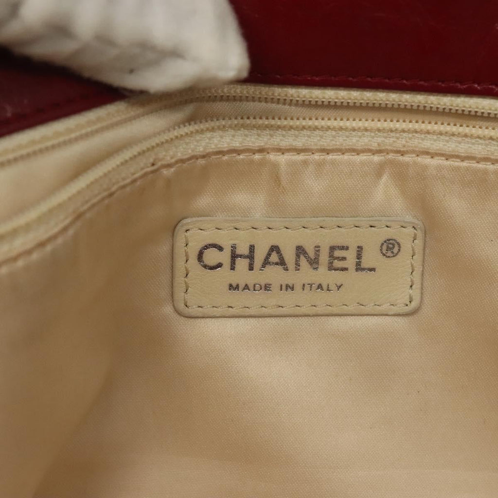 Chanel Vintage Reissue Chain Shopping Tote Leather Red Leather Bag
