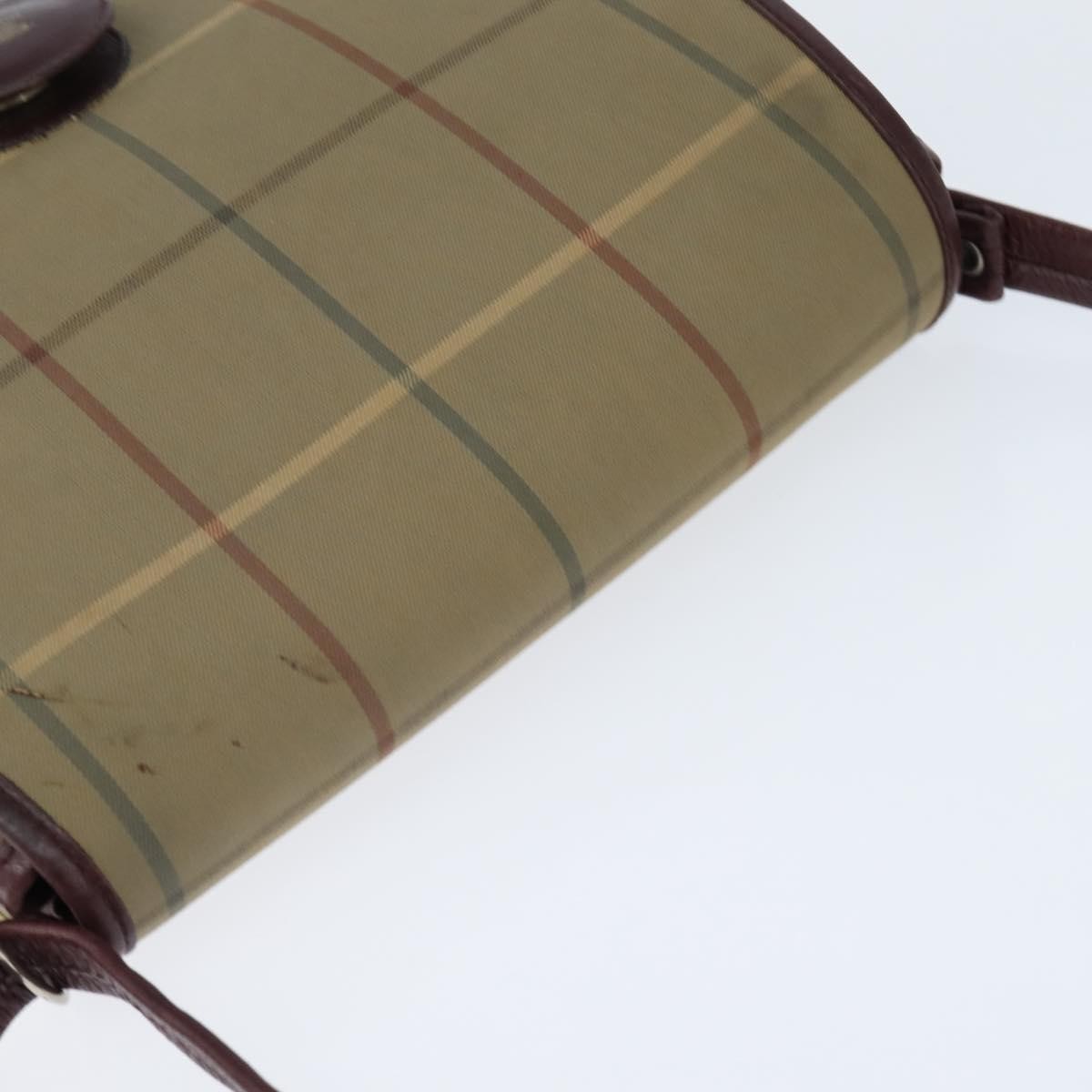 Burberry Nova Check Shoulder Bag Canvas Beige Canvas Shoulder Bag