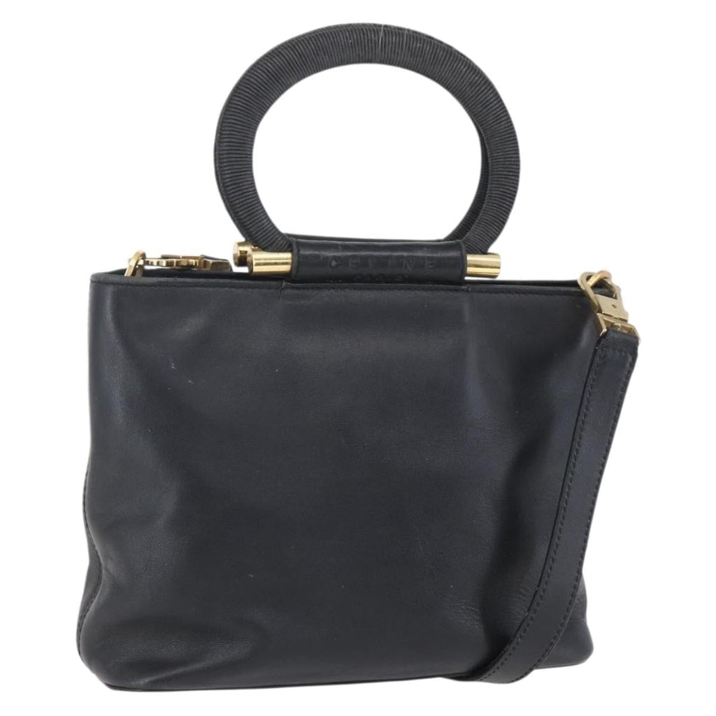 Celine Handbag Leather Black Leather Handbag