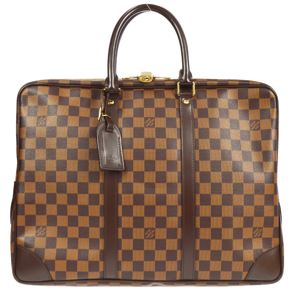 Louis Vuitton Porte-Documents Voyage Briefcase Damier Brown Canvas Briefcase Bag