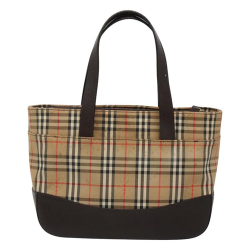 Burberry Nova Check Handbag Nova Check Canvas And Leather Beige Canvas Handbag
