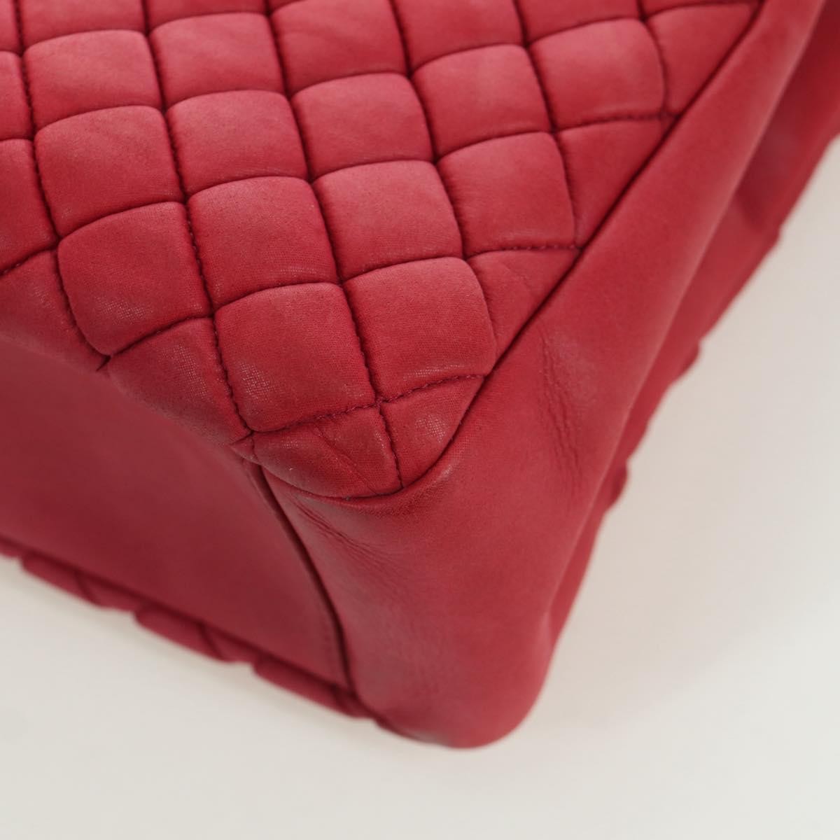 Chanel New Bubble Tote Quilted Calfskin Red Leather Tote Bag Bag