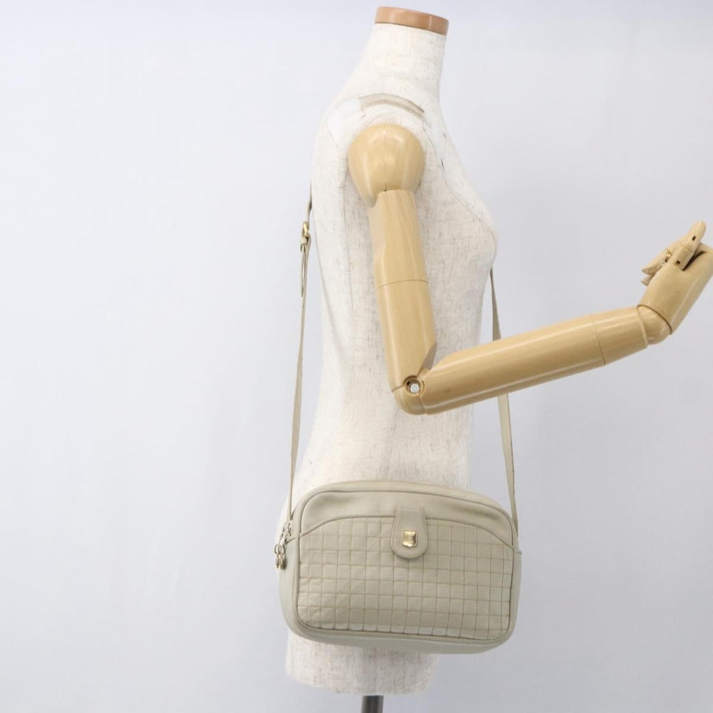 Celine Vintage Shoulder Bag Leather White Leather Shoulder Bag Bag