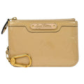 Louis Vuitton Pochette Clés Nm Monogram Vernis Patent Leather Beige Patent_Leather Wallets Accessory