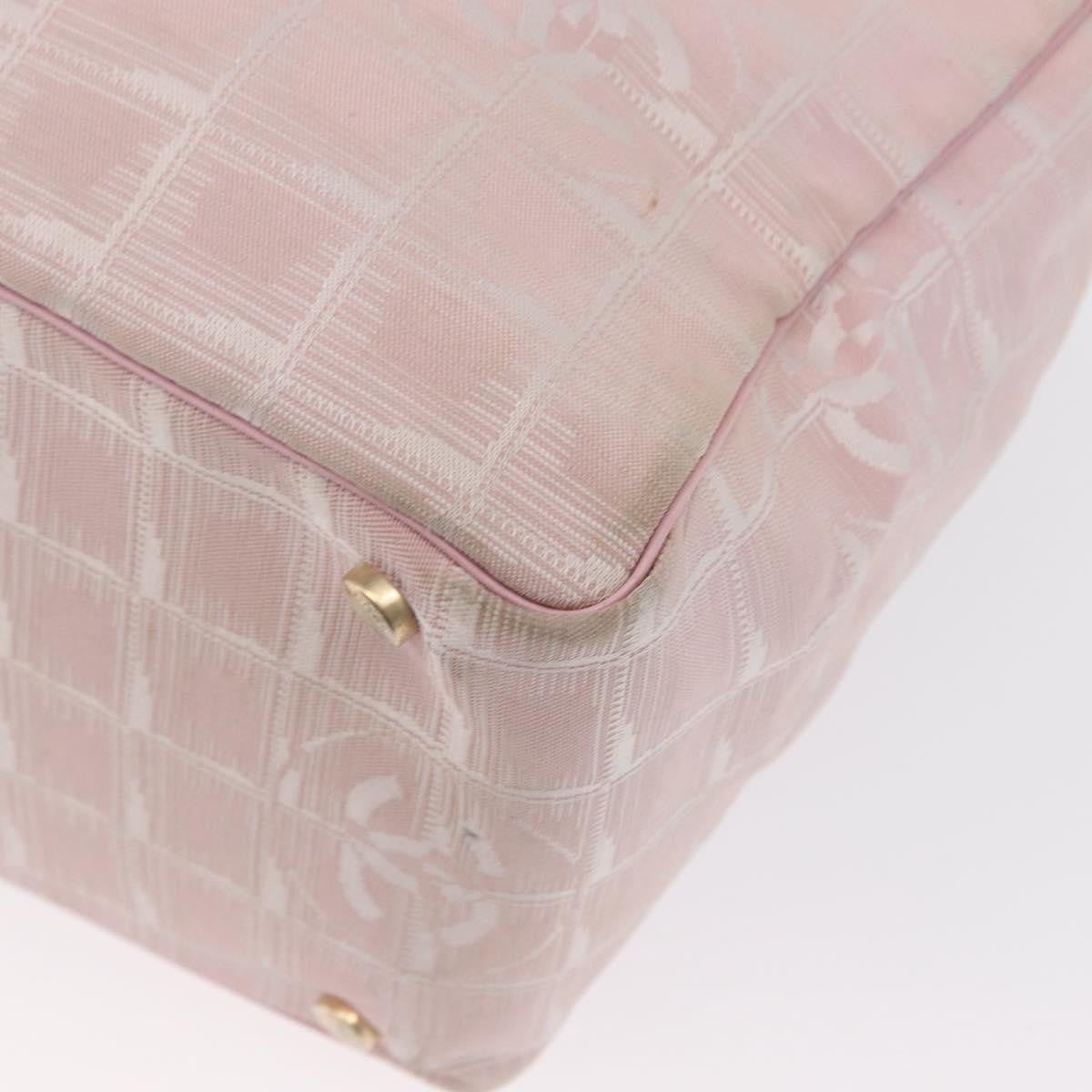 Chanel Travel Line Tote Nylon Pink Nylon Tote Bag Bag