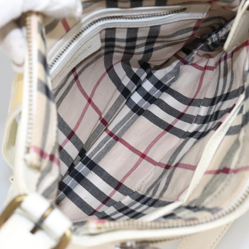 Burberry Vintage Shoulder Bag Leather White Leather Shoulder Bag